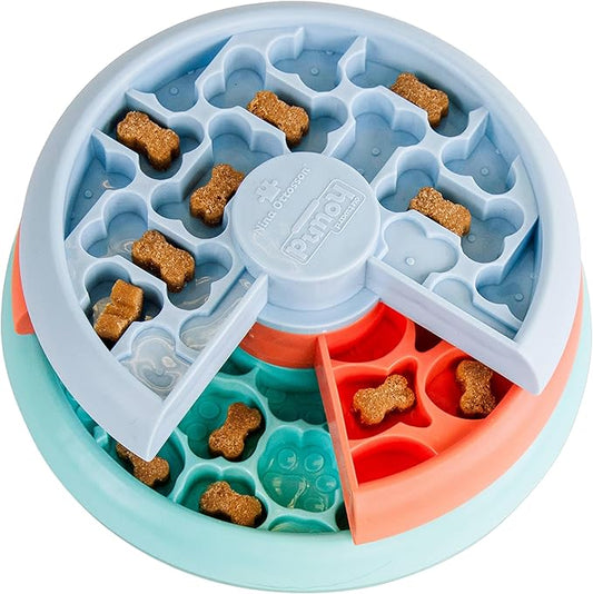 Outward Hound by Nina Ottosson Puppy Lickin' Layers Interactive Dog Puzzle Feeder, Level 2 Intermediate Enrichment Toy, Multicolored