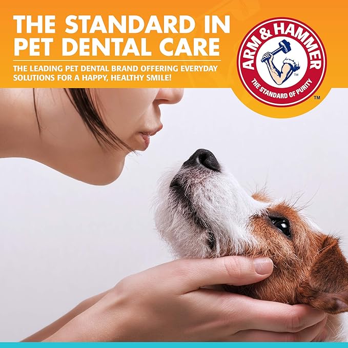 Arm & Hammer for Pets Dental Enzymatic Toothpaste for Dogs | No More Doggie Breath | Dog Toothpaste Safe for All Dogs and Puppies, Advanced Care, Chicken Flavor 2.5 Ounce (Pack of 1)