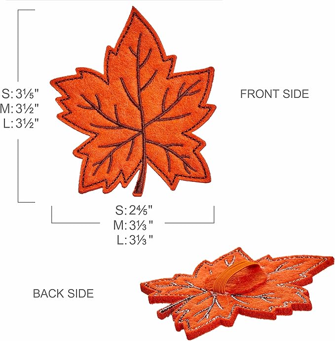 Blueberry Pet Adjustable Thanksgiving Dog Collar - Medium 14.5"-20" Neck, Perfect Puppy Collar for Fall, Maple Décor, Dog Collars for Small Dogs, Ideal for Family Photos & Matching Outfits