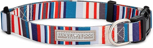 Lucky Love Dog - Adjustable Dog Collar with Easy Click Buckle for Small to Large Dogs, Durable, & Comfortable for Male & Female Dogs, Pet Collar for Puppies & Adult Ones - Linus, Small