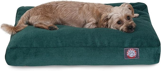 Majestic Pet Shredded Memory Foam Dog Bed Large with Removable Washable Cover – Rectangle Orthopedic Dog Bed–Durable Dog Crate Bed-Flat Dog Bed for Senior Dogs - (44x36) L - Villa - Marine