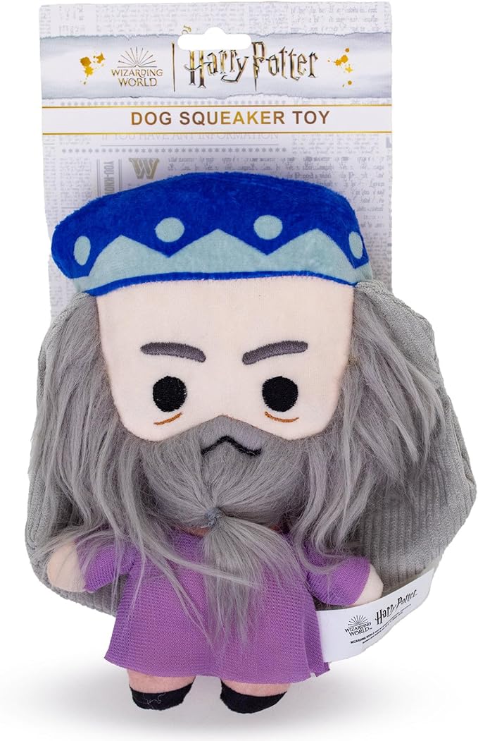 The Wizarding World of Harry Potter Dog Toy, Dumbledore Charm Full Body Pose Pet Toy, Plush