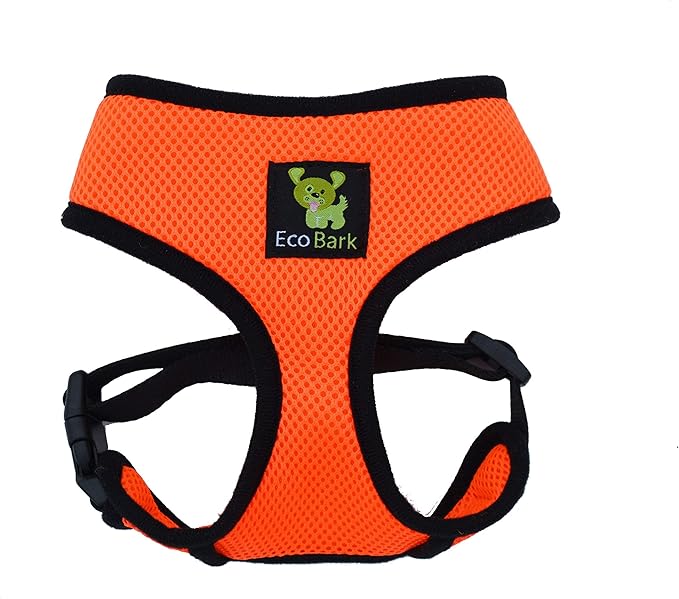 Classic Dog Harness Innovative Mesh No Pull No Choke Design Soft Double Padded Breathable Vest for Eco-Friendly Easy Control Walking Quick Release for Puppies Toy Breeds & Small Dogs (Small, Orange)