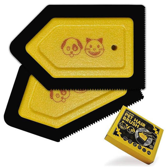 *New 2025* Pack of 2! Mini Pet Hair Detailer | Car Interior & Home Fabrics | Dog & Cat | Reusable Pet Hair Remover Tool (2=1+1 included)