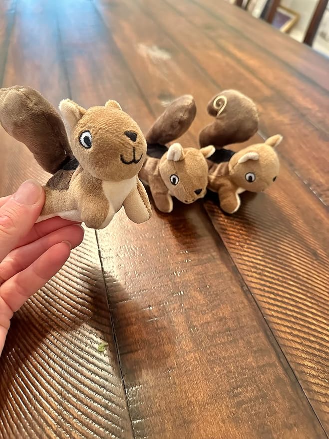 Hide and Seek Dog Toy, Stuffed Animal Tree House, Burrow Dog Toy, Hide and Seek Toy for Small Dogs (Replacement Animals, Squirrel)