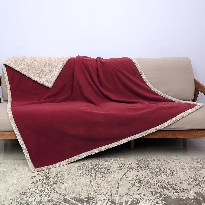 Catalonia Waterproof Bed Blanket for Intimacy, Love Couples Leakproof Bed Cover, Reversible Protector Squirt Blanket, Splash Stain Proof Blanket Pad for Adults, Washable, 80X90 inches, Wine